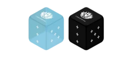 Hololive Official Card Game - Official Dice - Light Blue & Black Dice 2pc Set(Hololive Official Card Game Official Dice Light Blue Black Dice 2pc Set)