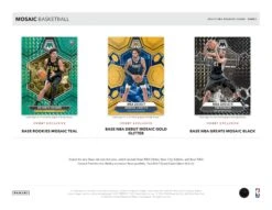 Panini - 2023/24 Mosaic Basketball (NBA) - Hobby Box(Panini 2023 24 Mosaic Basketball Nba Hobby Box) -The Card Vault Store 2023 24 Panini Mosaic NBA Basketball Cards Sell Sheet 2