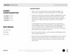 Panini - 2023/24 Mosaic Basketball (NBA) - Hobby Box(Panini 2023 24 Mosaic Basketball Nba Hobby Box) -The Card Vault Store 2023 24 Panini Mosaic NBA Basketball Cards Sell Sheet 6