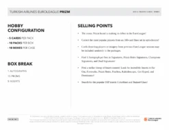 Panini - 2023/24 Prizm Euroleague Basketball (NBA) - Hobby Box(Panini 2023 24 Prizm Euroleague Basketball Nba Hobby Box) -The Card Vault Store 2023 24 Panini Prizm Turkish Airlines Euroleague Basketball Cards Sell Sheet 5