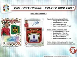 Topps - 2023 Road To Euros 2024 Pristine Football (Soccer) - Hobby Box(Topps 2023 Road To Euros 2024 Pristine Football Soccer Hobby Box) -The Card Vault Store 2023 Topps Pristine Road to Euros Soccer Cards Sell Sheet Page 5 scaled 1