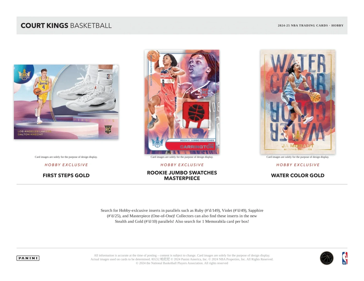 Panini - 2024/25 Court Kings Basketball (NBA) - Hobby Box(Panini 2024 25 Court Kings Basketball Nba Hobby Box) 4 Panini - 2024/25 Court Kings Basketball (NBA) - Hobby Box(Panini 2024 25 Court Kings Basketball Nba Hobby Box) - Image 4