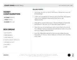 Panini - 2024/25 Court Kings Basketball (NBA) - Hobby Box(Panini 2024 25 Court Kings Basketball Nba Hobby Box) 11 Panini - 2024/25 Court Kings Basketball (NBA) - Hobby Box(Panini 2024 25 Court Kings Basketball Nba Hobby Box) -The Card Vault Store 2024 25 Panini Court Kings NBA Basketball Cards Sell Sheet 6