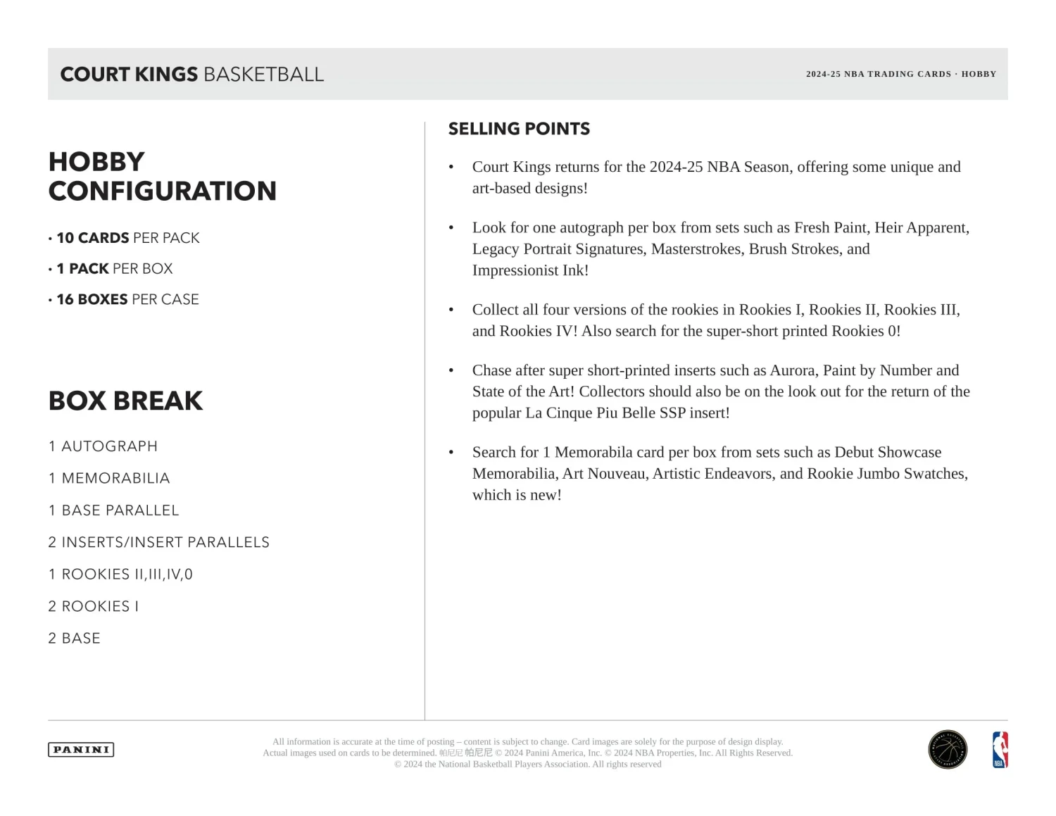 Panini - 2024/25 Court Kings Basketball (NBA) - Hobby Box(Panini 2024 25 Court Kings Basketball Nba Hobby Box) 6 Panini - 2024/25 Court Kings Basketball (NBA) - Hobby Box(Panini 2024 25 Court Kings Basketball Nba Hobby Box) - Image 6