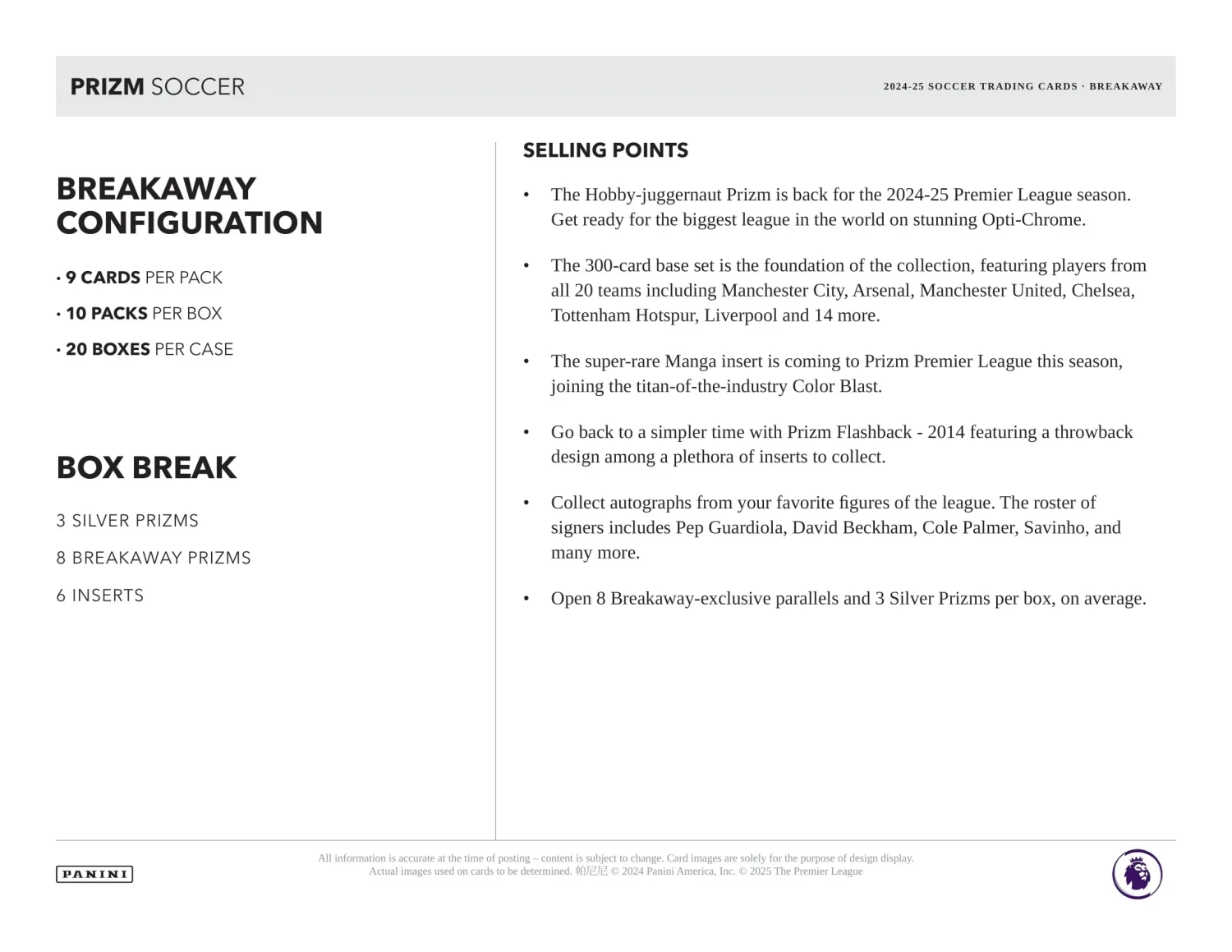 Panini - 2024/25 Prizm Premier League Football (Soccer) - Breakaway Box(Panini 2024 25 Prizm Premier League Football Soccer Breakaway Box) 5 Panini - 2024/25 Prizm Premier League Football (Soccer) - Breakaway Box(Panini 2024 25 Prizm Premier League Football Soccer Breakaway Box) - Image 5
