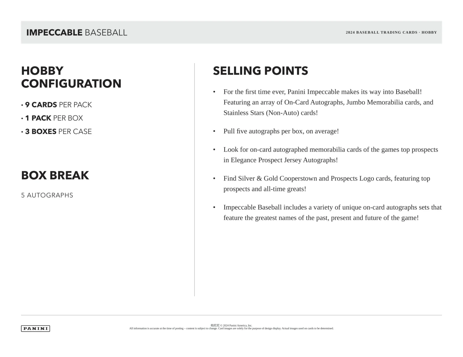 Panini - 2024 Impeccable Baseball (MLB) - Hobby Box(Panini 2024 Impeccable Baseball Mlb Hobby Box) 6 Panini - 2024 Impeccable Baseball (MLB) - Hobby Box(Panini 2024 Impeccable Baseball Mlb Hobby Box) - Image 6