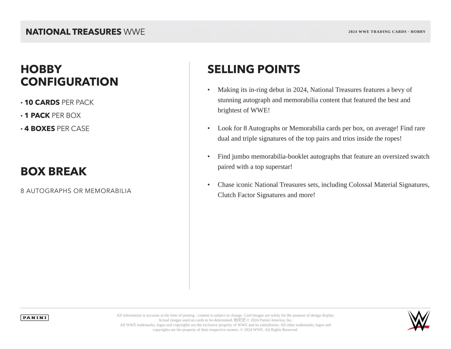 Panini - 2024 National Treasures WWE - Hobby Box(Panini 2024 National Treasures Wwe Hobby Box) 5 Panini - 2024 National Treasures WWE - Hobby Box(Panini 2024 National Treasures Wwe Hobby Box) - Image 5
