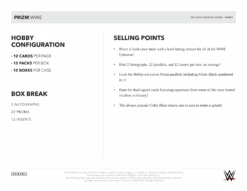 Panini - 2024 Prizm WWE Wrestling - Hobby Box (12 Packs)(Panini 2024 Prizm Wwe Wrestling Hobby Box 12 Packs) 9 Panini - 2024 Prizm WWE Wrestling - Hobby Box (12 Packs)(Panini 2024 Prizm Wwe Wrestling Hobby Box 12 Packs) -The Card Vault Store 2024 Panini Prizm WWE Trading Cards Sell Sheet 4