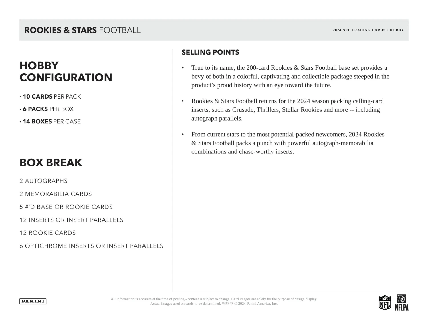 Panini - 2024 Rookies & Stars American Football (NFL) - Hobby Box(Panini 2024 Rookies Stars American Football Nfl Hobby Box) 6 Panini - 2024 Rookies & Stars American Football (NFL) - Hobby Box(Panini 2024 Rookies Stars American Football Nfl Hobby Box) - Image 6