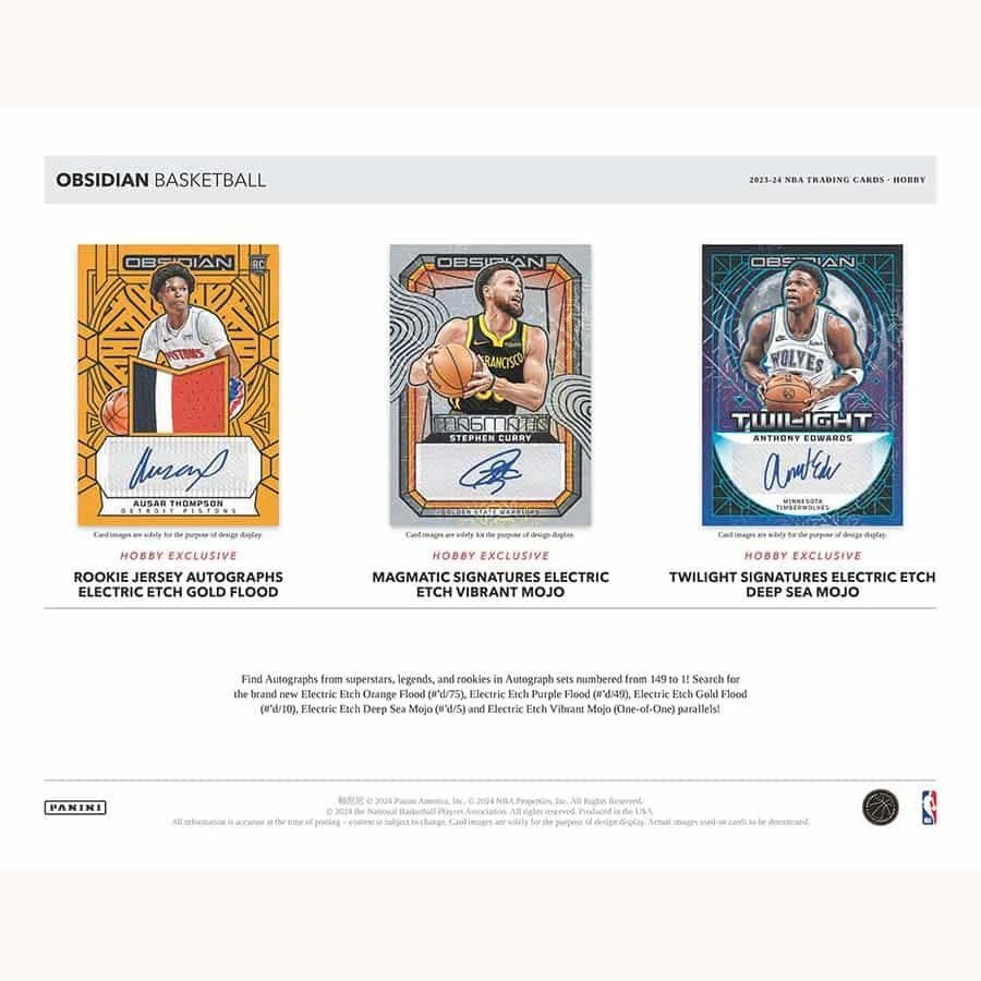 Panini - 2023/24 Obsidian Basketball (NBA) - Hobby Box(Panini 2023 24 Obsidian Basketball Nba Hobby Box) 3 Panini - 2023/24 Obsidian Basketball (NBA) - Hobby Box(Panini 2023 24 Obsidian Basketball Nba Hobby Box) - Image 3