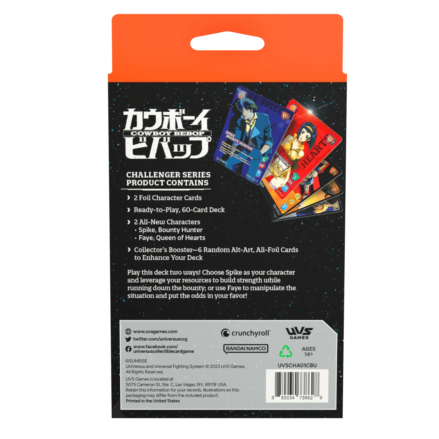 UniVersus CCG - Cowboy Bebop - Challenger Series Deck(Universus Ccg Cowboy Bebop Challenger Series Deck) 4 UniVersus CCG - Cowboy Bebop - Challenger Series Deck(Universus Ccg Cowboy Bebop Challenger Series Deck) - Image 4