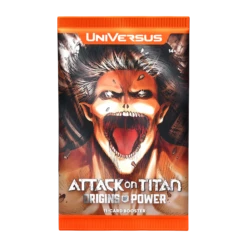 UniVersus CCG - Attack On Titan - Origins Of Power Booster Box (24 Packs)(Universus Ccg Attack On Titan Origins Of Power Booster Box Display) -The Card Vault Store AoT02 Booster Render BoosterWrap FOB 1