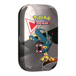 Pokemon TCG - Scarlet & Violet - Black Bolt & White Flare - Mini Tin(Pokemon Tcg Scarlet Violet Black Bolt White Flare Mini Tin) -The Card Vault Store Black Bolt White Flare Tin G Side