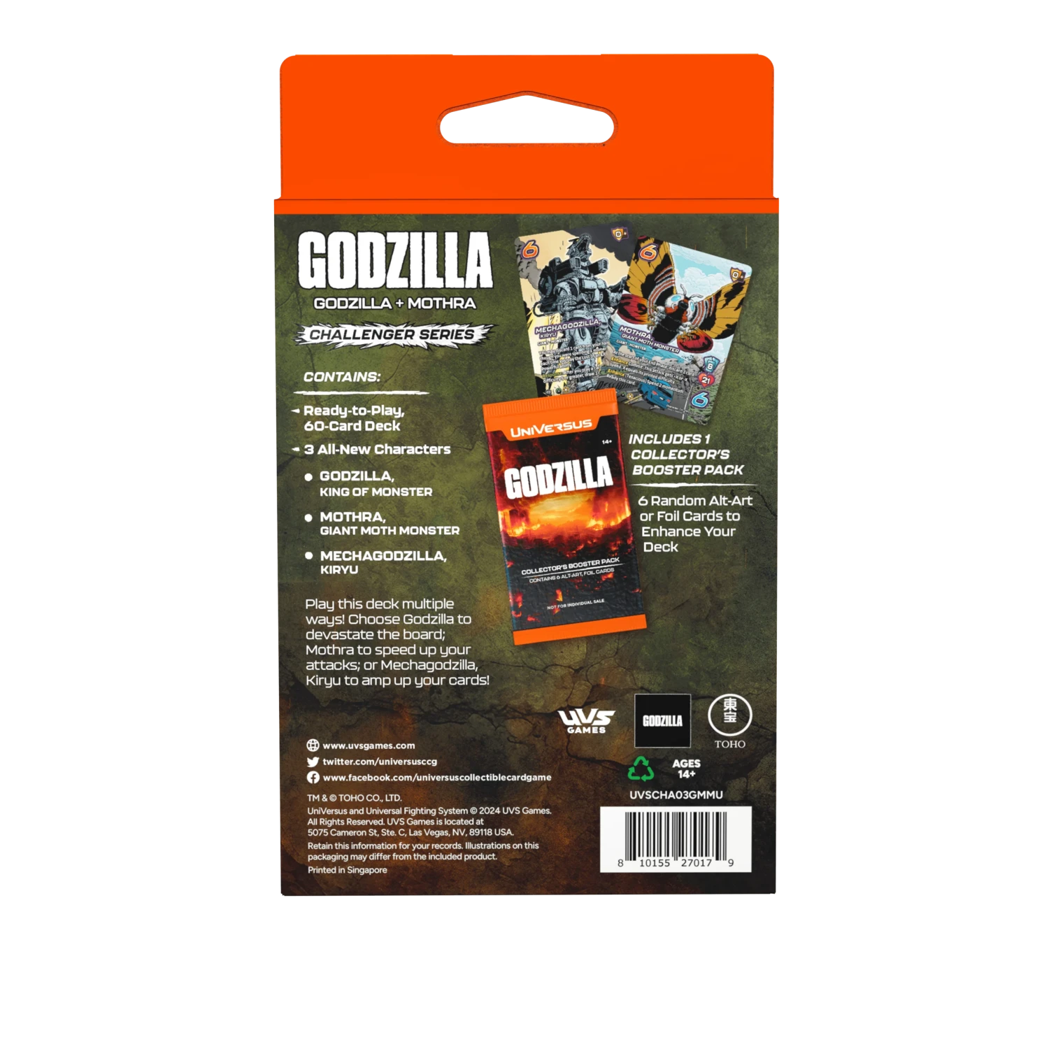 UniVersus CCG - Godzilla - Godzilla & Mothra Challenger Series Deck(Universus Ccg Godzilla Godzilla Mothra Challenger Series Deck) 3 UniVersus CCG - Godzilla - Godzilla & Mothra Challenger Series Deck(Universus Ccg Godzilla Godzilla Mothra Challenger Series Deck) - Image 3
