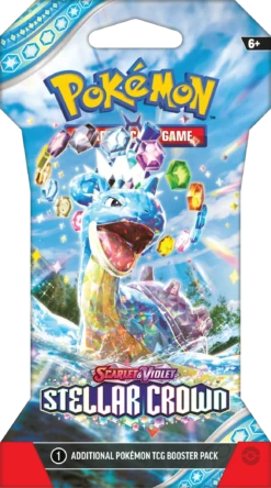 Pokemon TCG - Scarlet & Violet - Stellar Crown - Sleeved Booster Pack(Pokemon Tcg Scarlet Violet Stellar Crown Sleeved Booster Pack) -The Card Vault Store Pokemon TCG Scarlet Violet Stellar Crown Sleeved Booster Pack Lapras