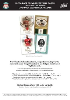 Futera - 2022/23 Liverpool Football Club Collection - Pack(Futera 2022 23 Liverpool Football Club Collection Pack)