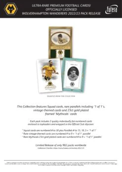 Futera - 2022/23 Wolverhampton Wanderers Football Club Collection - Pack(Futera 2022 23 Wolverhampton Wanderers Football Club Collection Pack)