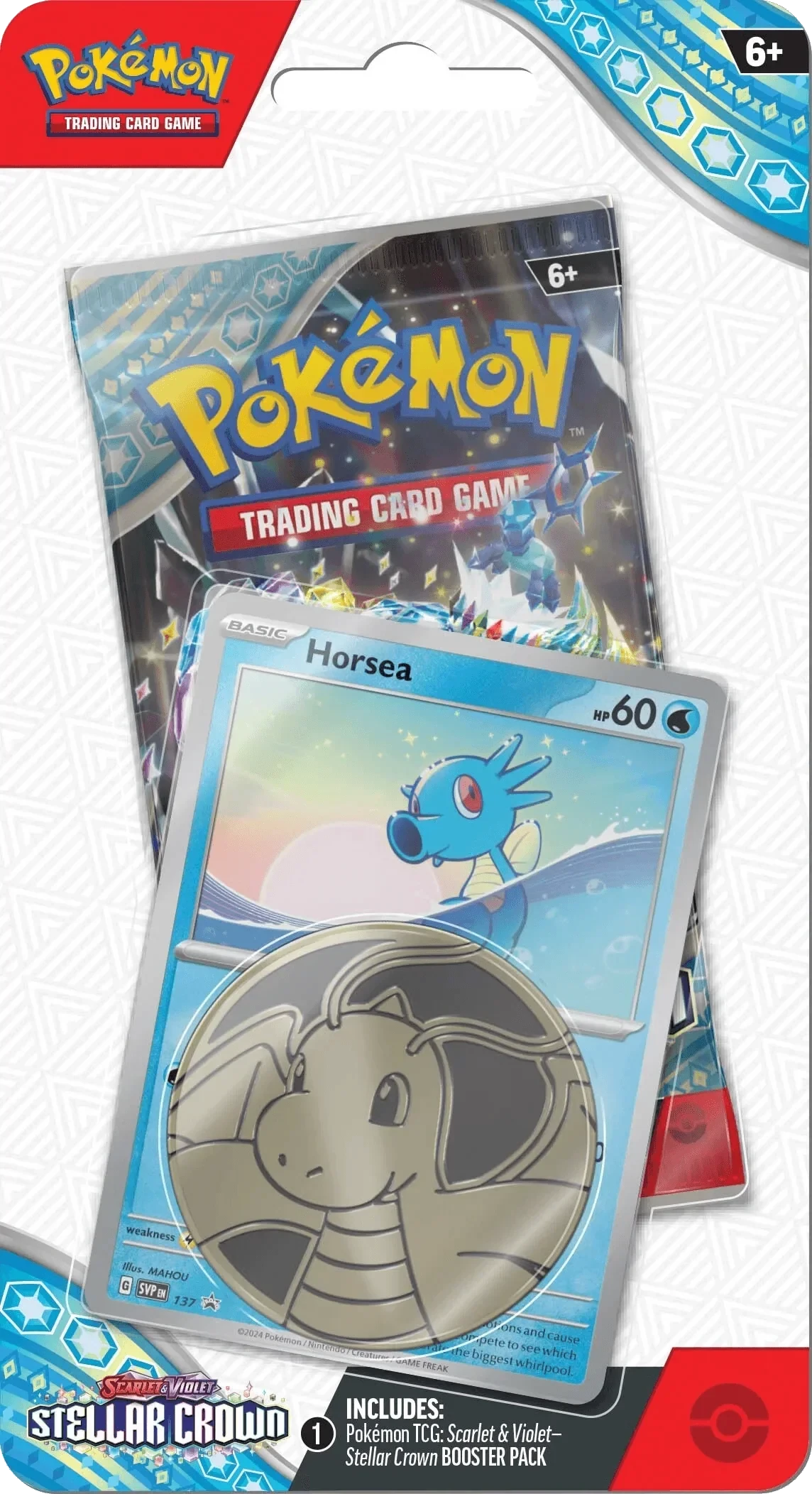 Pokemon TCG - Scarlet & Violet - Stellar Crown - Premium Checklane Blister - Horsea(Pokemon Tcg Scarlet Violet Stellar Crown Checklane Blister Horsea) 1 Pokemon TCG - Scarlet & Violet - Stellar Crown - Premium Checklane Blister - Horsea(Pokemon Tcg Scarlet Violet Stellar Crown Checklane Blister Horsea)