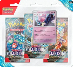 Pokemon TCG - Scarlet & Violet - Stellar Crown - 3-Pack Blister - Tinkaton(Pokemon Tcg Scarlet Violet Stellar Crown 3 Pack Blister Tinkaton)