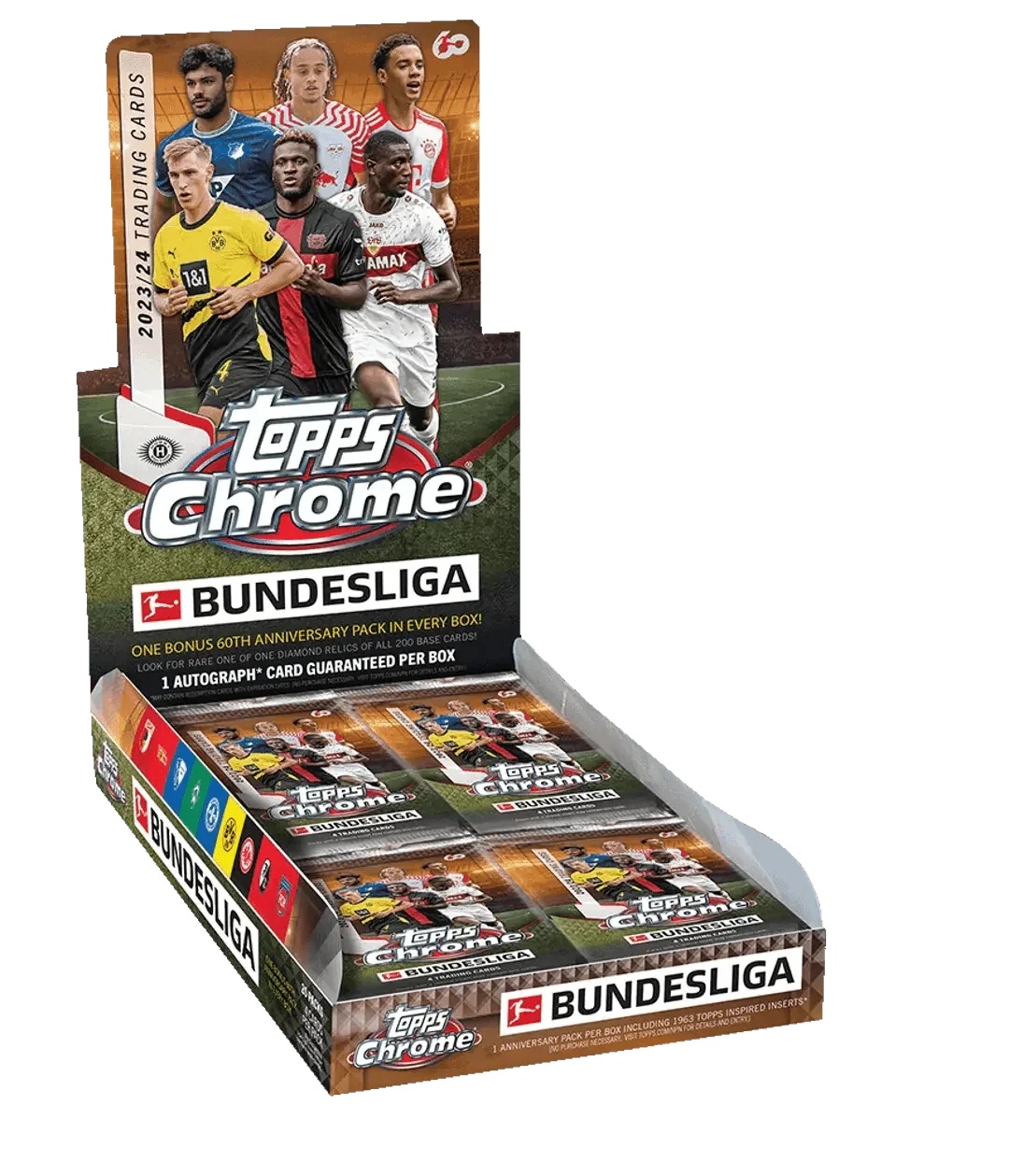Topps - 2023/24 Chrome Bundesliga Football (Soccer) - Hobby Box(Topps 2023 24 Chrome Bundesliga Football Soccer Hobby Box) 1 Topps - 2023/24 Chrome Bundesliga Football (Soccer) - Hobby Box(Topps 2023 24 Chrome Bundesliga Football Soccer Hobby Box)