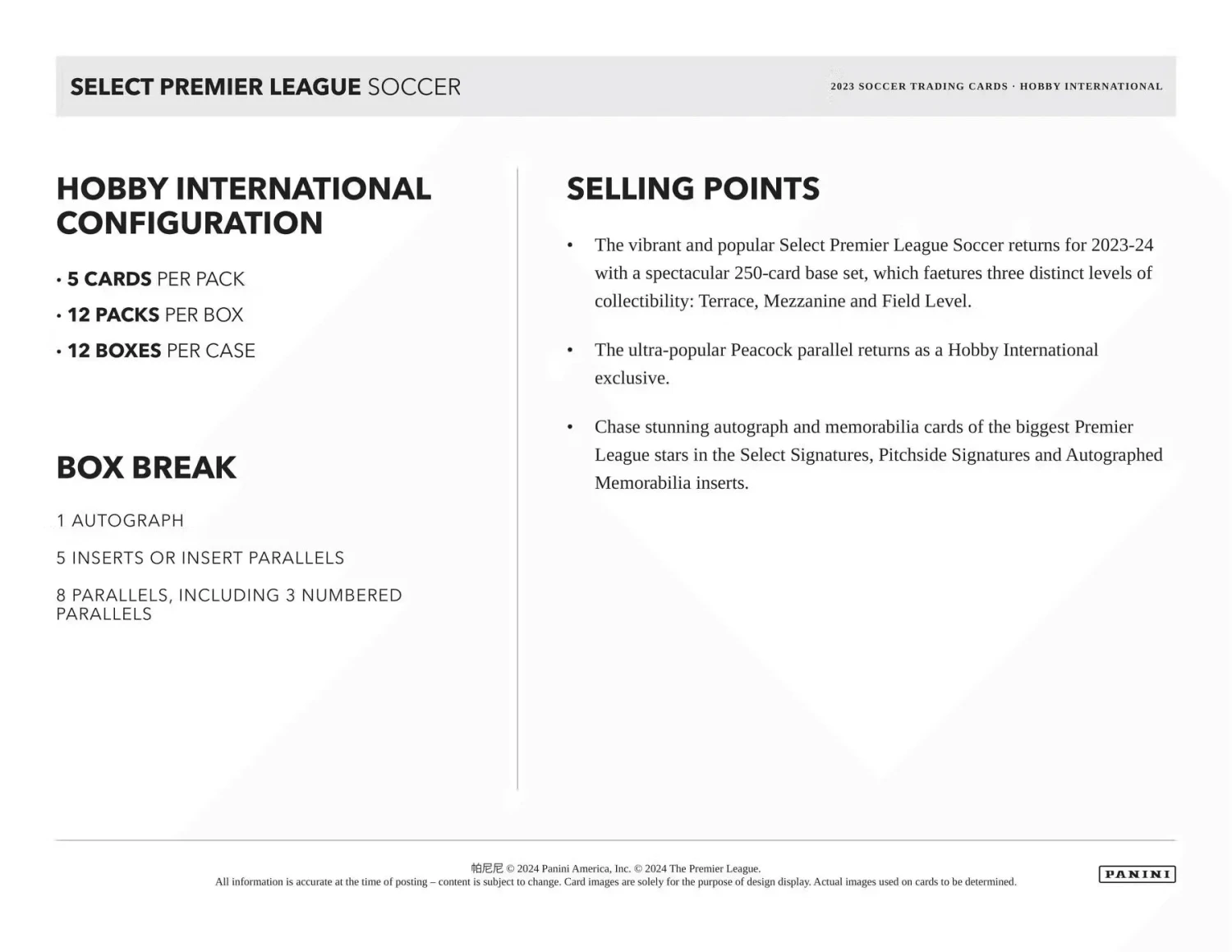 Panini - 2023/24 Select Premier League Football (Soccer) - International Hobby Box(Panini 2023 24 Select Premier League Football Soccer International Hobby Box) 5 Panini - 2023/24 Select Premier League Football (Soccer) - International Hobby Box(Panini 2023 24 Select Premier League Football Soccer International Hobby Box) - Image 5