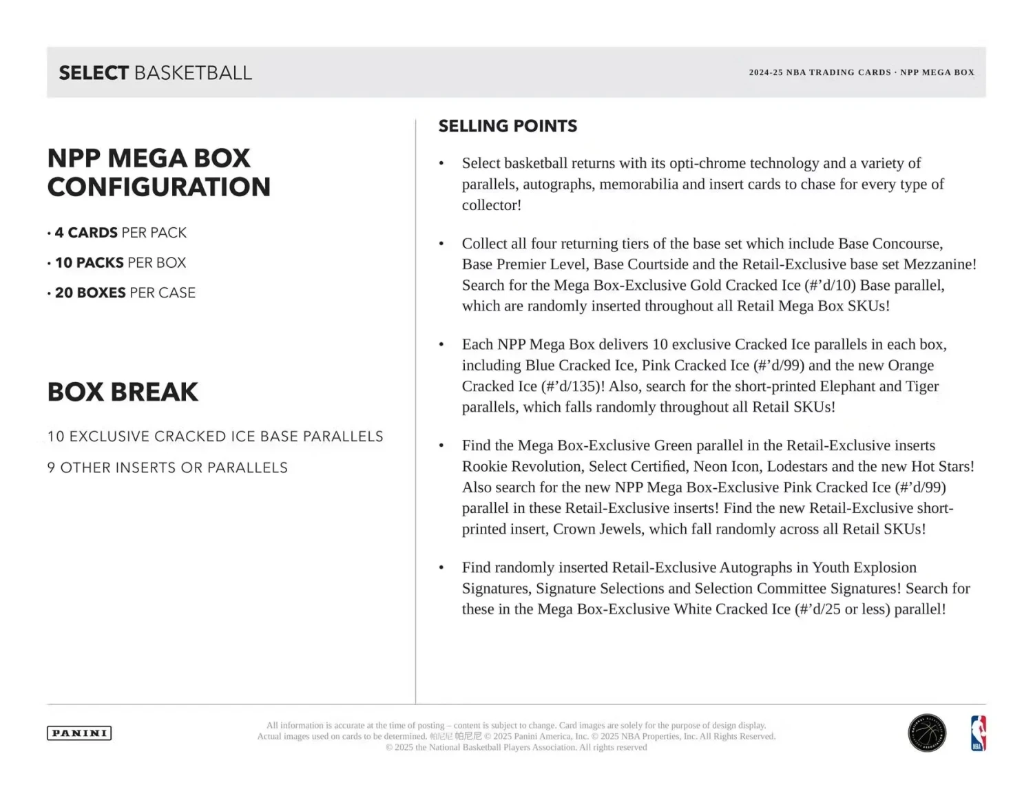 Panini - 2024/25 Select Basketball (NBA) - Mega Box(Panini 2024 25 Select Basketball Nba Mega Box) 7 Panini - 2024/25 Select Basketball (NBA) - Mega Box(Panini 2024 25 Select Basketball Nba Mega Box) - Image 7