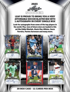 Leaf Trading Cards - 2023 Leaf Football (Soccer) - Blaster Box(Leaf Trading Cards 2023 Leaf Football Blaster Soccer Hobby Box)