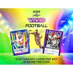 Leaf Trading Cards - 2023 Leaf Vivid American Football (NFL) - Hobby Box(Leaf Trading Cards 2023 Leaf Vivid American Football Nfl Hobby Box)