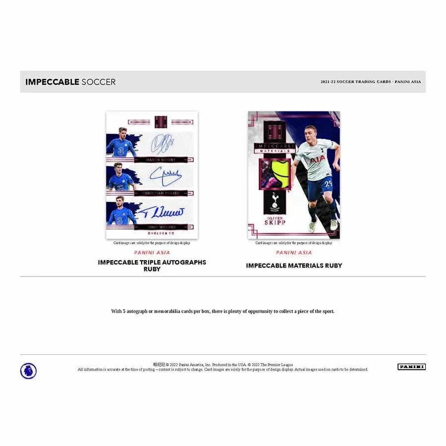 Panini - 2021/22 Impeccable Football (Soccer) - Hobby Box (Asia Edition)(Panini 2021 22 Impeccable Football Soccer Hobby Box Asia Edition) 3 Panini - 2021/22 Impeccable Football (Soccer) - Hobby Box (Asia Edition)(Panini 2021 22 Impeccable Football Soccer Hobby Box Asia Edition) - Image 3