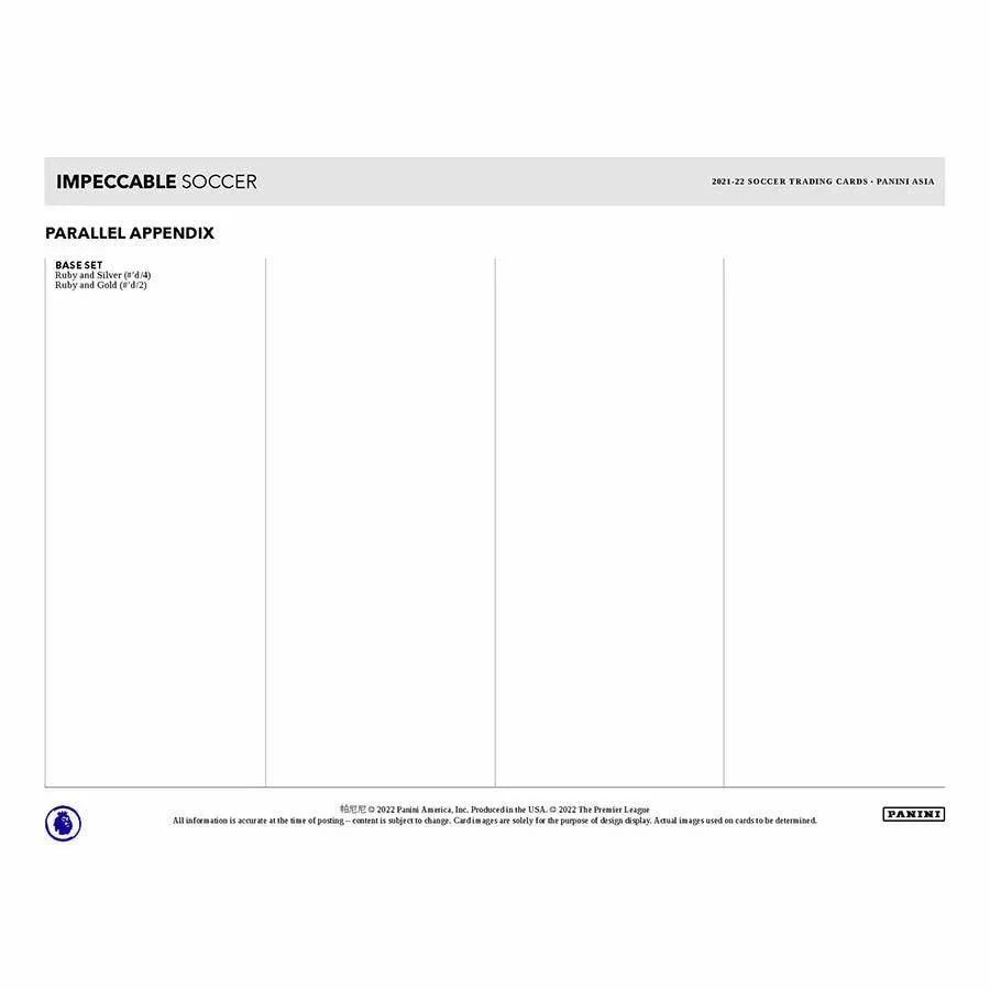 Panini - 2021/22 Impeccable Football (Soccer) - Hobby Box (Asia Edition)(Panini 2021 22 Impeccable Football Soccer Hobby Box Asia Edition) 5 Panini - 2021/22 Impeccable Football (Soccer) - Hobby Box (Asia Edition)(Panini 2021 22 Impeccable Football Soccer Hobby Box Asia Edition) - Image 5