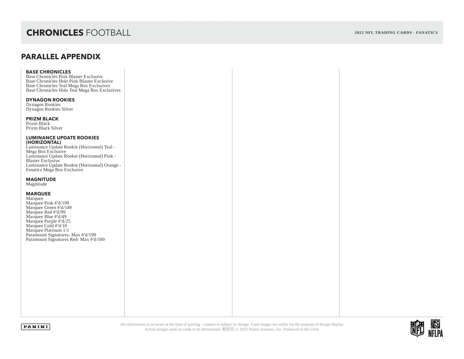 Panini - 2022 Chronicles American Football (NFL) - Fanatics Blaster Box(Panini 2022 Chronicles American Football Nfl Fanatics Blaster Box) 7 Panini - 2022 Chronicles American Football (NFL) - Fanatics Blaster Box(Panini 2022 Chronicles American Football Nfl Fanatics Blaster Box) - Image 7