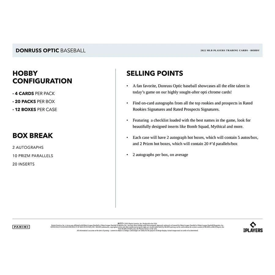 Panini - 2022 Donruss Optic Baseball (MLB) - Hobby Box(Panini 2022 Donruss Optic Baseball Mlb Hobby Box) 5 Panini - 2022 Donruss Optic Baseball (MLB) - Hobby Box(Panini 2022 Donruss Optic Baseball Mlb Hobby Box) - Image 5