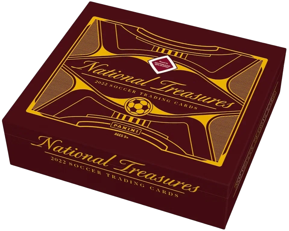 Panini - 2022 National Treasures FIFA Road To World Cup Football (Soccer) - Hobby Box(Panini 2022 National Treasures Fifa Road To World Cup Football Soccer Hobby Box) 1 Panini - 2022 National Treasures FIFA Road To World Cup Football (Soccer) - Hobby Box(Panini 2022 National Treasures Fifa Road To World Cup Football Soccer Hobby Box)