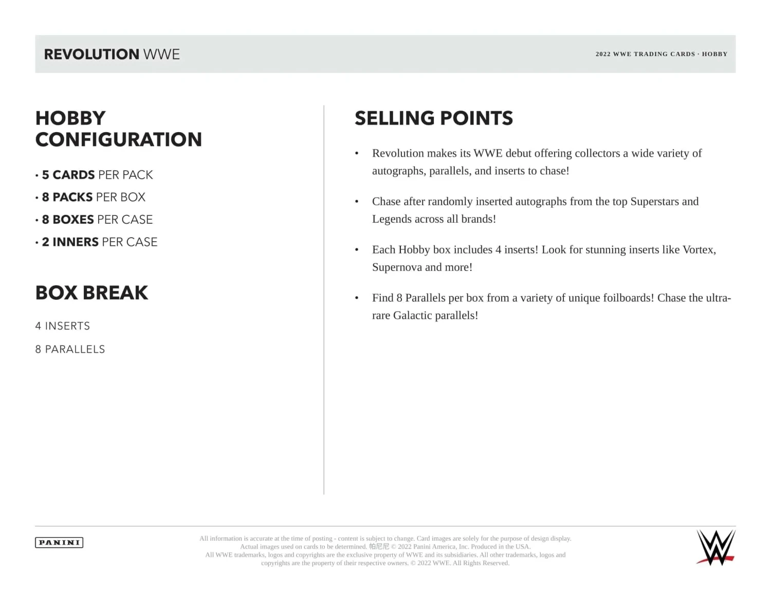 Panini - 2022 Revolution WWE Wrestling - Hobby Box(Panini 2022 Revolution Wwe Wrestling Hobby Box) 5 Panini - 2022 Revolution WWE Wrestling - Hobby Box(Panini 2022 Revolution Wwe Wrestling Hobby Box) - Image 5