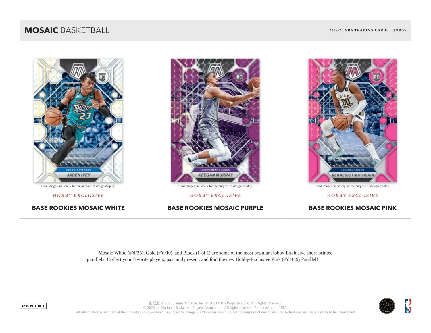 Panini - 2022/23 Mosaic Basketball (NBA) - Hobby Box(Panini 2022 23 Mosaic Basketball Nba Hobby Box) 2 Panini - 2022/23 Mosaic Basketball (NBA) - Hobby Box(Panini 2022 23 Mosaic Basketball Nba Hobby Box) - Image 2