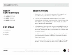 Panini - 2022/23 Mosaic Basketball (NBA) - Hobby Box(Panini 2022 23 Mosaic Basketball Nba Hobby Box) 9 Panini - 2022/23 Mosaic Basketball (NBA) - Hobby Box(Panini 2022 23 Mosaic Basketball Nba Hobby Box) -The Card Vault Store panini 202223 mosaic basketball nba hobby box the card vault 5