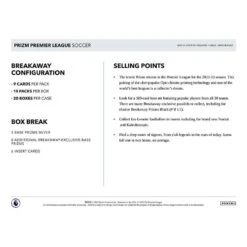 Panini - 2022/23 Prizm Premier League Football (Soccer) - Breakaway Box (10 Packs)(Panini 202 23 Prizm Premier League Breakaway Box 10 Packs) -The Card Vault Store panini 202223 prizm premier league football soccer breakaway box 10 packs the card vault 5