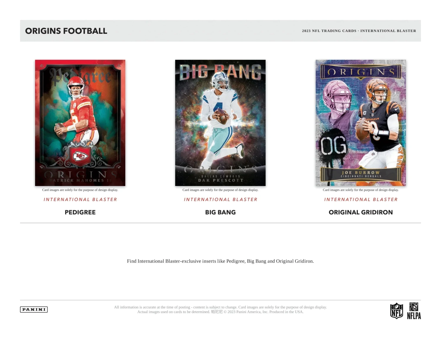 Panini - 2023 Origins American Football (NFL) - International Blaster Box(Panini 2023 Origins American Football Nfl International Blaster Box) 3 Panini - 2023 Origins American Football (NFL) - International Blaster Box(Panini 2023 Origins American Football Nfl International Blaster Box) - Image 3