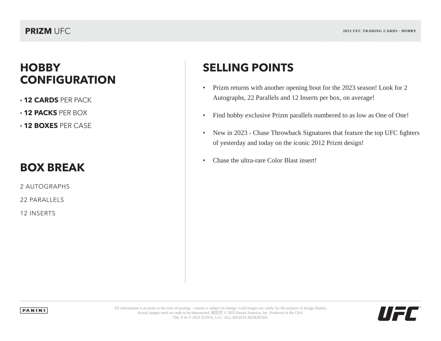 Panini - 2023 Prizm UFC - Hobby Box(Panini 2023 Prizm Ufc Hobby Box) 5 Panini - 2023 Prizm UFC - Hobby Box(Panini 2023 Prizm Ufc Hobby Box) - Image 5