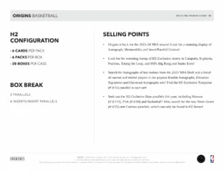 Panini - 2023/24 Origins Basketball (NBA) - Hybrid H2 Box(Panini 2023 24 Origins Basketball Nba Hybrid H2 Box) -The Card Vault Store panini 202324 origins basketball nba hybrid h2 box the card vault 5