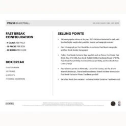 Panini - 2023/24 Prizm Fast Break Basketball (NBA) - Hobby Box(Panini 2023 24 Prizm Fast Break Basketball Nba Hobby Box) -The Card Vault Store panini 202324 prizm fast break basketball nba hobby box the card vault 5