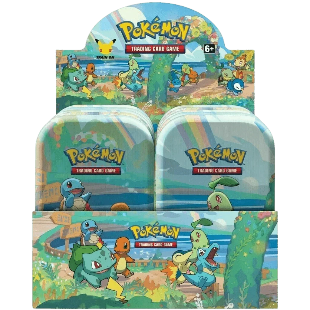 Pokemon TCG: Celebrations Mini Tin Display Case (8x Tins)(Pokemon Tcg Celebrations Mini Tin Display Case 8x Tins) 1 Pokemon TCG: Celebrations Mini Tin Display Case (8x Tins)(Pokemon Tcg Celebrations Mini Tin Display Case 8x Tins)