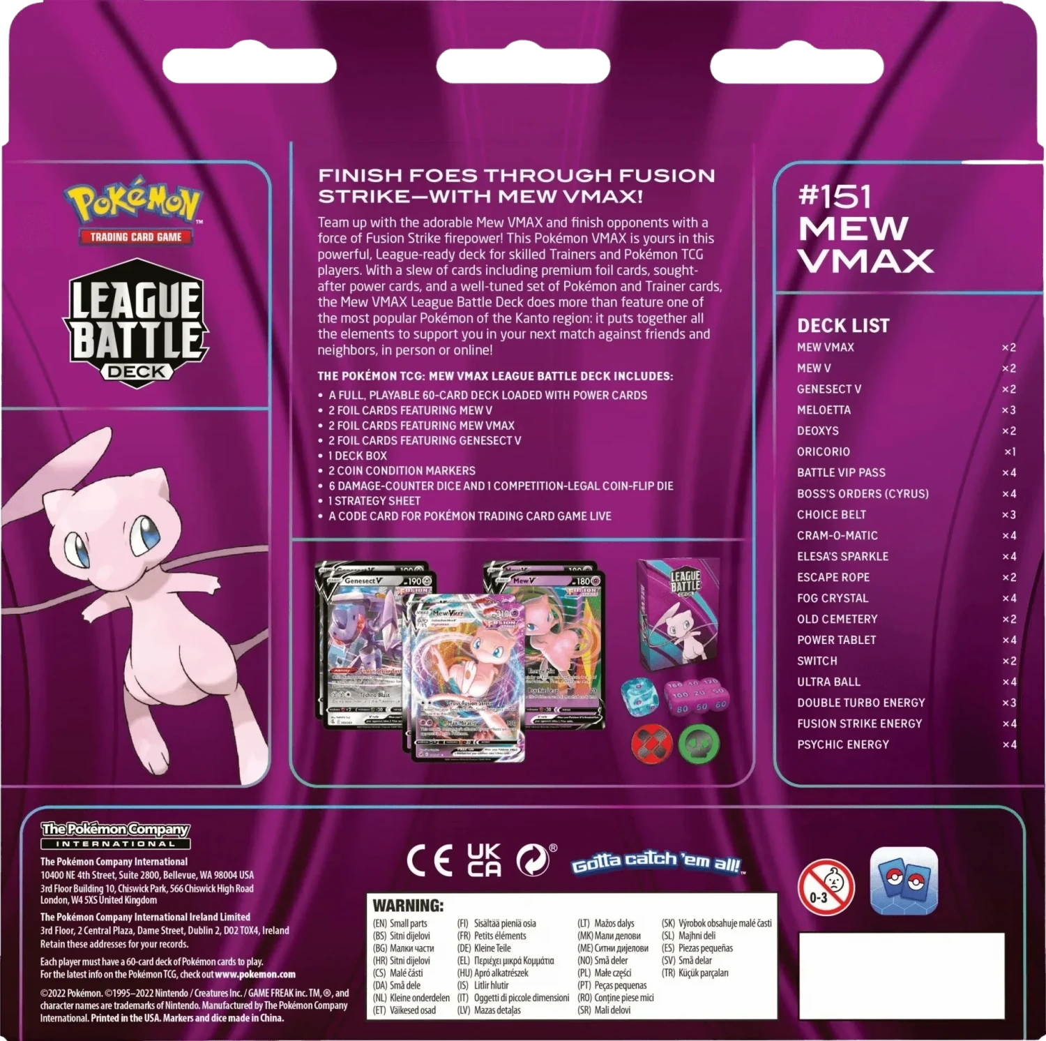 Pokemon TCG: League Battle Decks - Mew VMAX(Pokemon Tcg League Battle Decks Mew Vmax) 6 Pokemon TCG: League Battle Decks - Mew VMAX(Pokemon Tcg League Battle Decks Mew Vmax) - Image 6