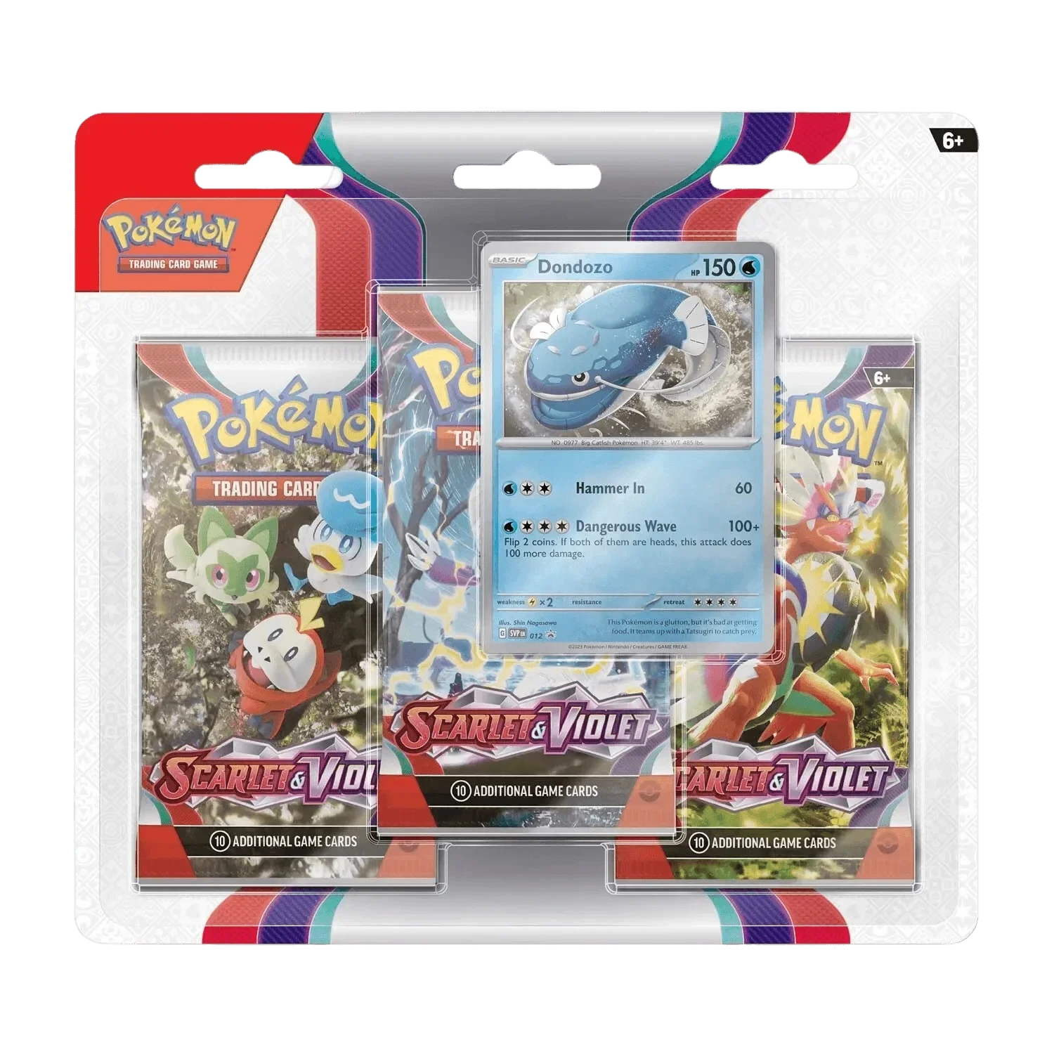 Pokemon TCG - Scarlet & Violet Base Set - 3-Pack Blister - Dondozo(Pokemon Tcg Scarlet Violet Base Set 3 Pack Blister Dondozo) 1 Pokemon TCG - Scarlet & Violet Base Set - 3-Pack Blister - Dondozo(Pokemon Tcg Scarlet Violet Base Set 3 Pack Blister Dondozo)