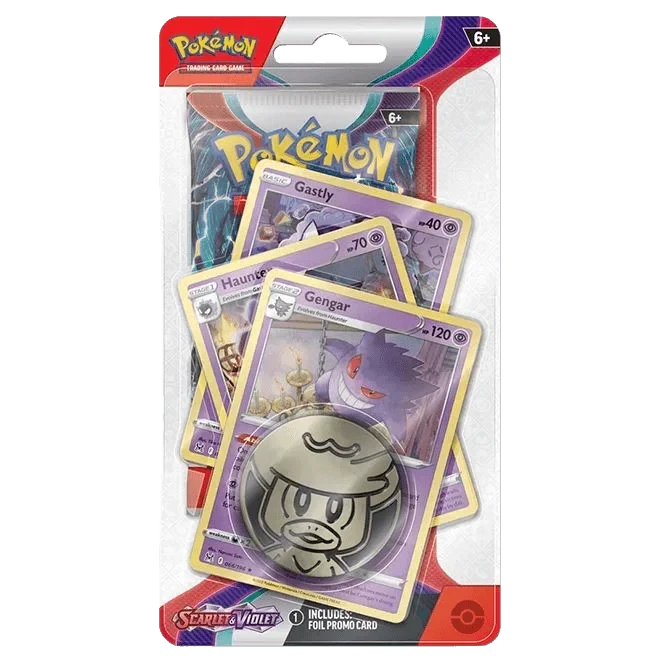 Pokemon TCG - Scarlet & Violet Base Set - Premium Checklane Blister Pack - Gengar(Pokemon Tcg Scarlet Violet Base Set Premium Checklane Blister Pack Gengar) 1 Pokemon TCG - Scarlet & Violet Base Set - Premium Checklane Blister Pack - Gengar(Pokemon Tcg Scarlet Violet Base Set Premium Checklane Blister Pack Gengar)