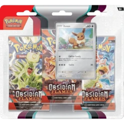 Pokemon TCG - Scarlet & Violet - Obsidian Flames - 3-Pack Blister - Eevee(Pokemon Tcg Scarlet Violet Obsidian Flames 3 Pack Blister Eevee)