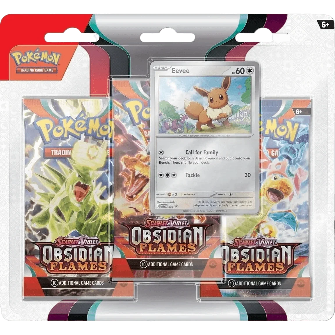 Pokemon TCG - Scarlet & Violet - Obsidian Flames - 3-Pack Blister - Eevee(Pokemon Tcg Scarlet Violet Obsidian Flames 3 Pack Blister Eevee) 1 Pokemon TCG - Scarlet & Violet - Obsidian Flames - 3-Pack Blister - Eevee(Pokemon Tcg Scarlet Violet Obsidian Flames 3 Pack Blister Eevee)