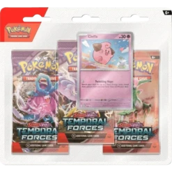 Pokemon TCG - Scarlet & Violet - Temporal Forces - 3-Pack Blister (Cleffa)(Pokemon Tcg Scarlet Violet Temporal Forces 3 Pack Blister Cleffa)