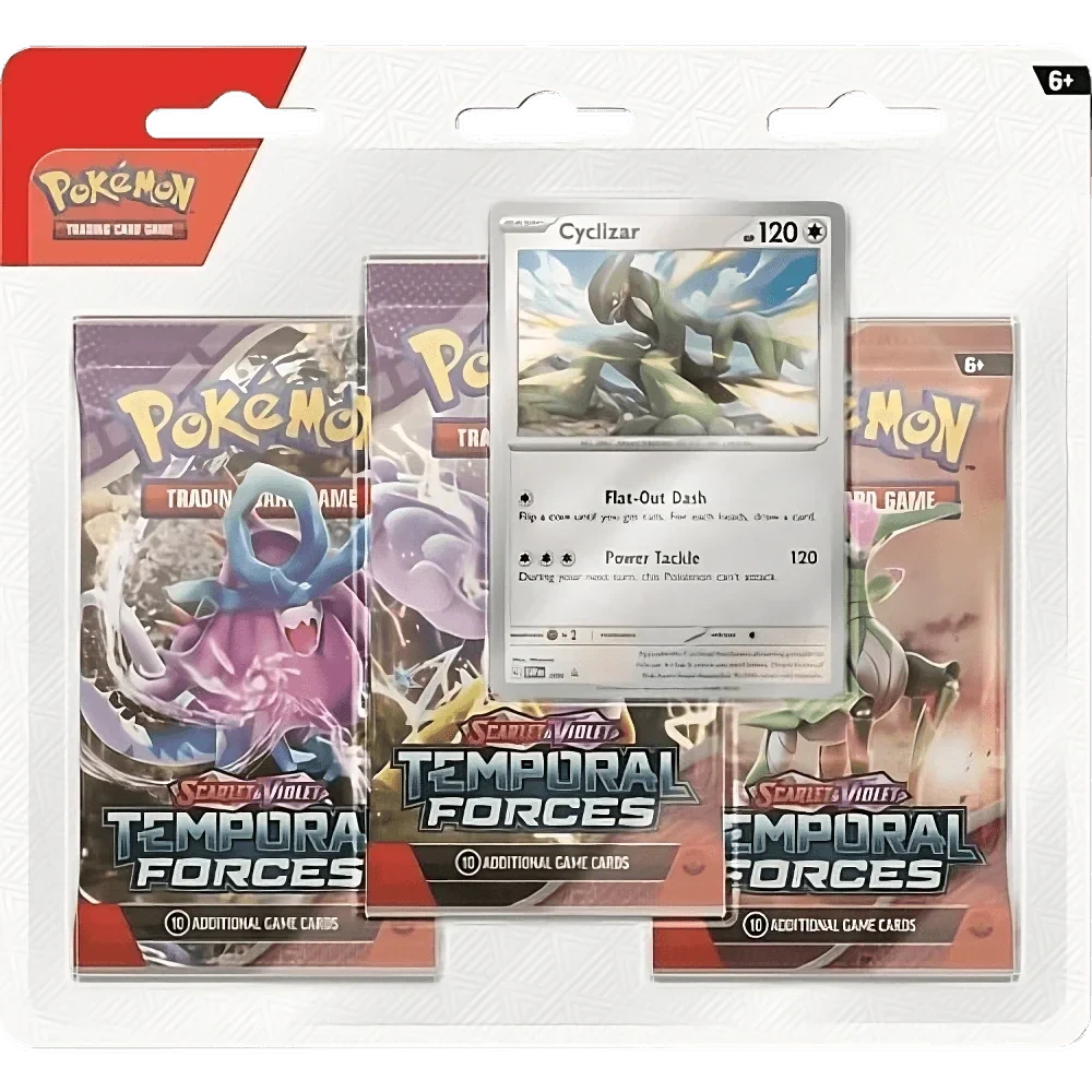 Pokemon TCG - Scarlet & Violet - Temporal Forces - 3-Pack Blister (Cyclizar)(Pokemon Tcg Scarlet Violet Temporal Forces 3 Pack Blister Cyclizar) 1 Pokemon TCG - Scarlet & Violet - Temporal Forces - 3-Pack Blister (Cyclizar)(Pokemon Tcg Scarlet Violet Temporal Forces 3 Pack Blister Cyclizar)