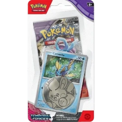 Pokemon TCG - Scarlet & Violet - Temporal Forces - Premium Checklane Blister Pack (Carvanha)(Pokemon Tcg Scarlet Violet Temporal Forces Premium Checklane Blister Pack Carvanha)